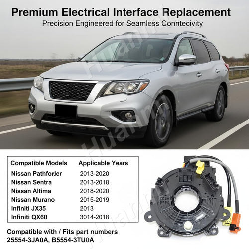 Automotive Clock Suspension Pendulum Spring Drive Plug Harness for Fits Nissan Pathfinder 2013-2020, Sentra/Altima 2013-2018, Murano 2015-2018,Infiniti QX60 2014-2020 Part# 25554-3JA1A A25554-3JA0A